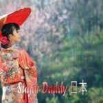 伝統的な衣装を着た日本人女性